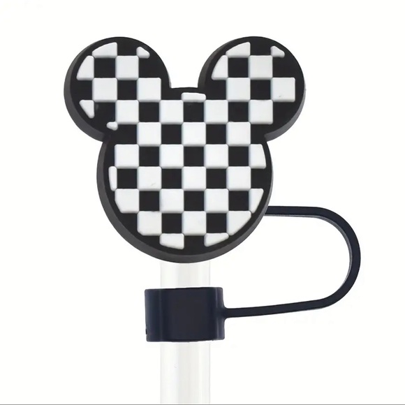 Mickey Mouse/Checker Flag Straw Topper/Cover, NEW, Disney - Picture 9 of 9